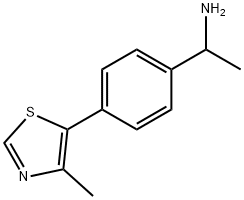 1-(4-(4-methylthiazol-5-yl)phenyl)ethan-1-amine 结构式