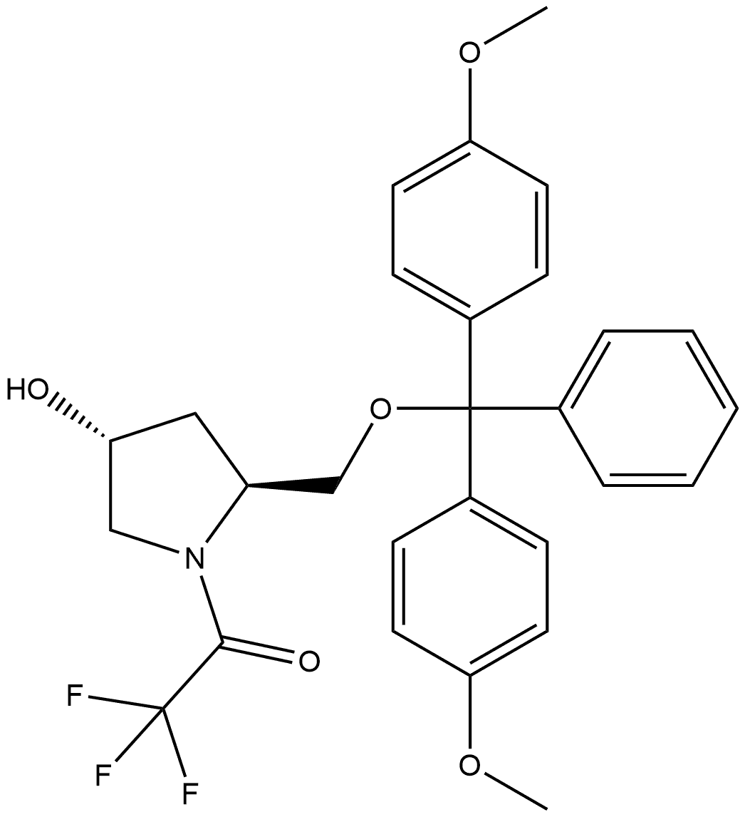 Ethanone, 1-[(2S,4R)-2-[[bis(4-methoxyphenyl)phenylmethoxy]methyl]-4-hydroxy-1-pyrrolidinyl]-2,2,2-trifluoro-|