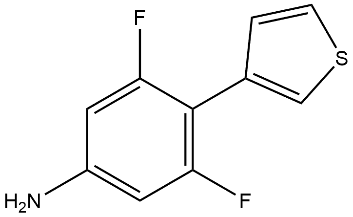 3,5-Difluoro-4-(3-thienyl)benzenamine Structure