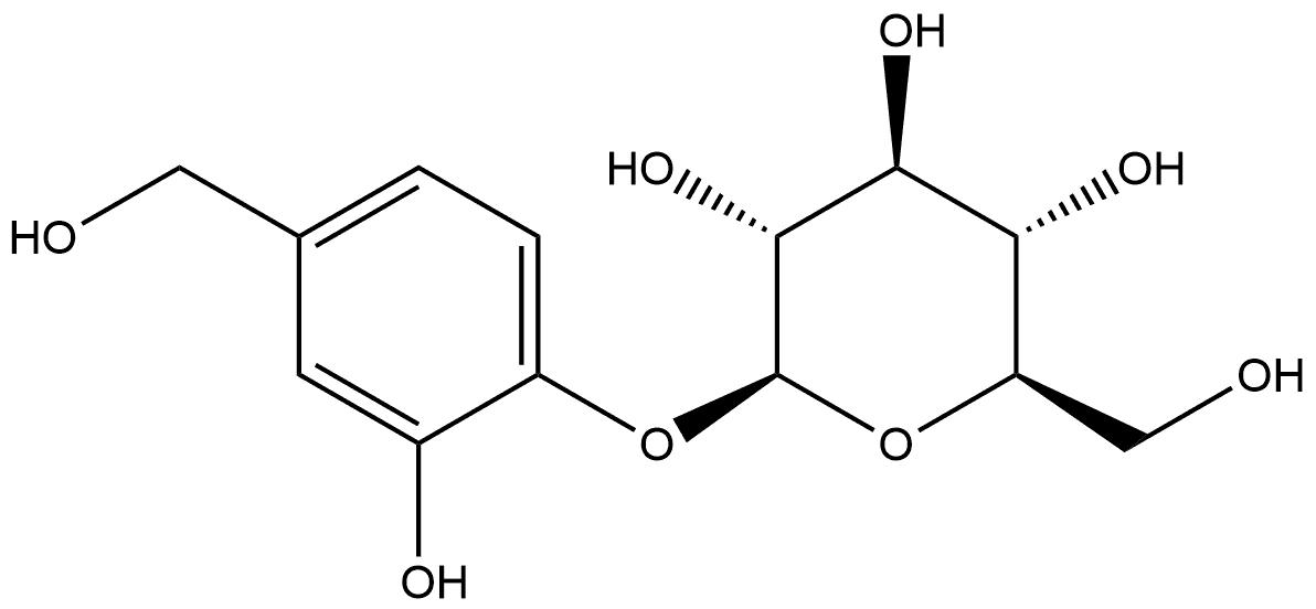 β-D-Glucopyranoside, 2-hydroxy-4-(hydroxymethyl)phenyl Struktur