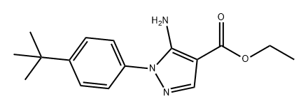 5-氨基-1-(4-叔丁基苯基)-1H-吡唑-4-羧酸乙酯,203123-01-7,结构式