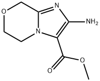 methyl 2-amino-5H,6H,8H-imidazo[2,1-c][1,4]oxazine-3-carboxylate Struktur