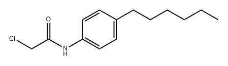 Acetamide, 2-chloro-N-(4-hexylphenyl)-,20330-60-3,结构式