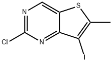 Thieno[3,2-d]pyrimidine, 2-chloro-7-iodo-6-methyl- Struktur