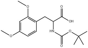 3-(2,4-dimethoxyphenyl)-2-[(2-methylpropan-2-yl)oxycarbonylamino]propanoic acid Struktur