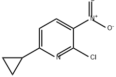 Pyridine, 2-chloro-6-cyclopropyl-3-nitro- Structure