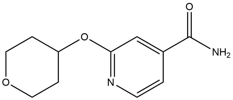 2-[(Tetrahydro-2H-pyran-4-yl)oxy]-4-pyridinecarboxamide Struktur