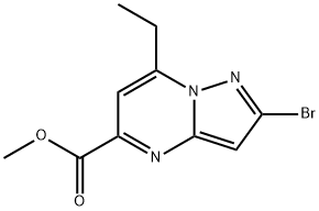 2-溴-7-乙基吡唑并[1,5-A]嘧啶-5-甲酸甲酯, 2035417-91-3, 结构式