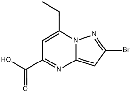 2-Bromo-7-ethylpyrazolo[1,5-a]pyrimidine-5-carboxylic acid Structure