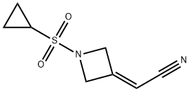 2-(1-(Cyclopropylsulfonyl)azetidin-3-ylidene)acetonitrile Struktur