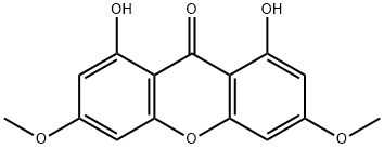 9H-Xanthen-9-one, 1,8-dihydroxy-3,6-dimethoxy- 化学構造式