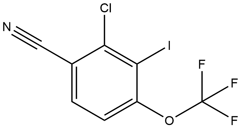 2-Chloro-3-iodo-4-(trifluoromethoxy)benzonitrile Structure