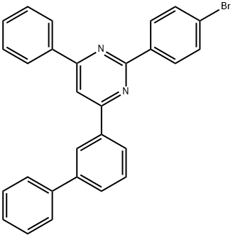 Pyrimidine, 4-[1,1'-biphenyl]-3-yl-2-(4-bromophenyl)-6-phenyl- Struktur