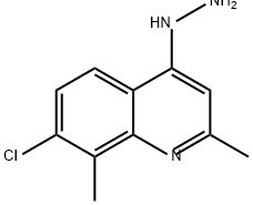 Quinoline, 7-chloro-4-hydrazinyl-2,8-dimethyl- Structure