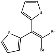 Thiophene, 2,2'-(2,2-dibromoethenylidene)bis- Struktur