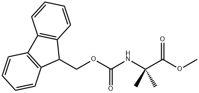 methyl 2-{[(9H-fluoren-9-ylmethoxy)carbonyl]amino}-2-methylpropanoate Struktur