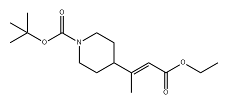 1-Piperidinecarboxylic acid, 4-[(1E)-3-ethoxy-1-methyl-3-oxo-1-propen-1-yl]-, 1,1-dimethylethyl ester,203662-30-0,结构式