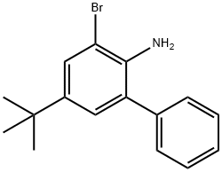 3-溴-5-(叔丁基)联苯-2-胺, 203806-50-2, 结构式