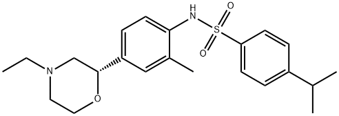 Benzenesulfonamide, N-[4-[(2S)-4-ethyl-2-morpholinyl]-2-methylphenyl]-4-(1-methylethyl)-,2040055-81-8,结构式