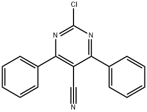 5-Pyrimidinecarbonitrile, 2-chloro-4,6-diphenyl-,2041800-09-1,结构式