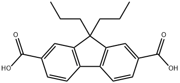 9H-Fluorene-2,7-dicarboxylic acid, 9,9-dipropyl- Structure