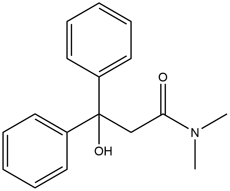 Benzenepropanamide, β-hydroxy-N,N-dimethyl-β-phenyl- Struktur