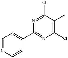 Pyrimidine, 4,6-dichloro-5-methyl-2-(4-pyridinyl)- Structure