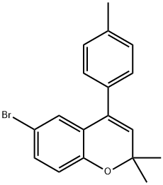 6-溴-2,2-二甲基-4-(4-甲基苯基)-2H-1-苯并吡喃, 204449-20-7, 结构式