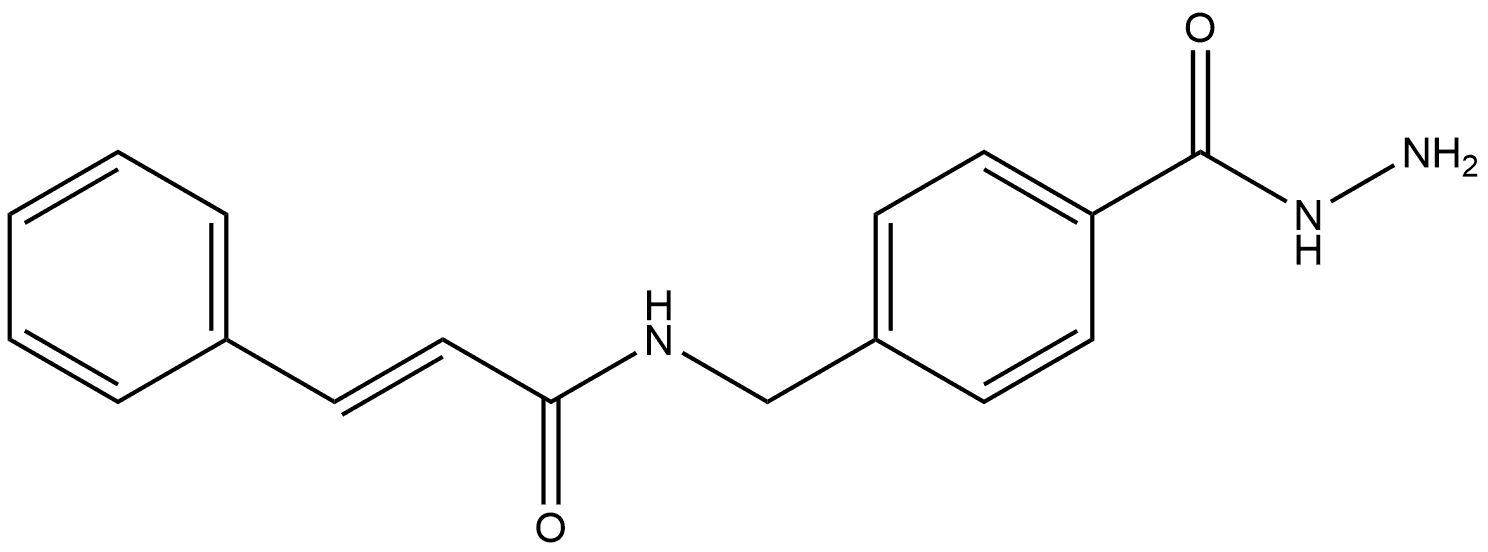 N-(4-(肼羰基)苄基)肉桂酰胺, 2044702-04-5, 结构式