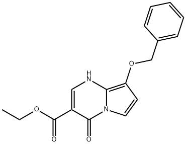 Ethyl 8-(benzyloxy)-4-oxo-1,4-dihydropyrrolo[1,2-a]pyrimidine-3-carboxylate Structure