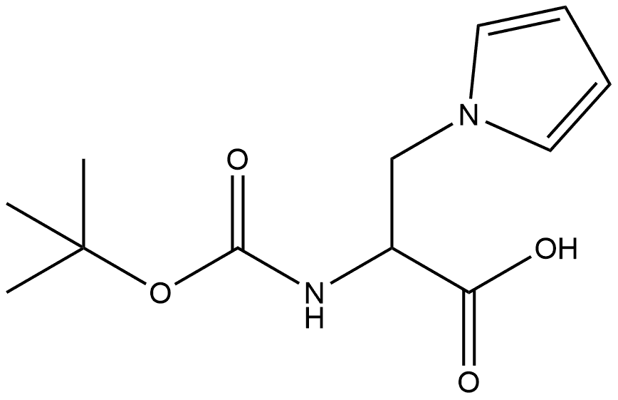 2-{[(TERT-BUTOXY)CARBONYL]AMINO}-3-(1H-PYRROL-1-YL)PROPANOIC ACID 结构式