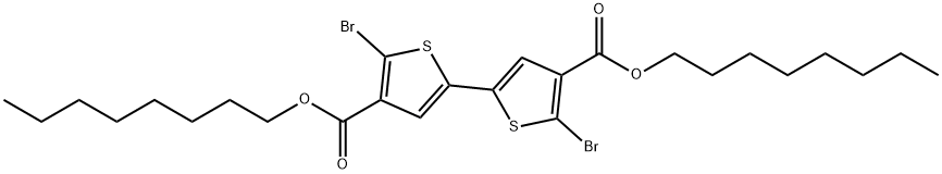 dioctyl 5,5'-dibromo-[2,2'-bithiophene]-4,4'-dicarboxylate Structure