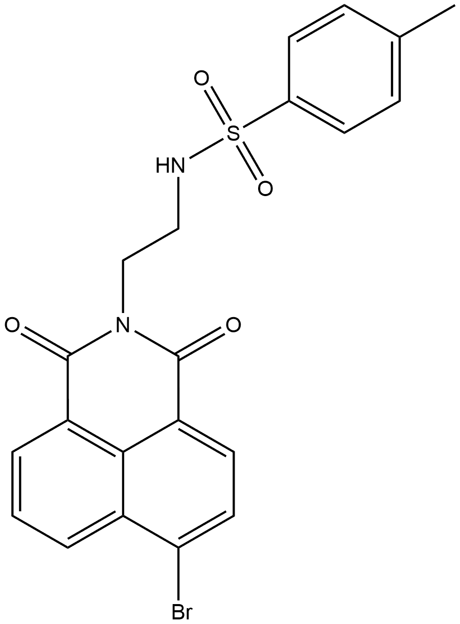 N-[2-(6-溴-1,3-二氧代-1H-苯并[DE]异喹啉-2(3H)-基)乙基]-4-甲基苯磺酰胺 结构式