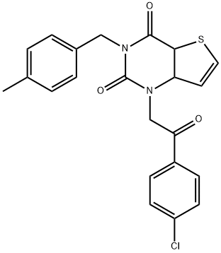 1-(2-(4-Chlorophenyl)-2-oxoethyl)-3-(4-methylbenzyl)-1,7a-dihydrothieno[3,2-d]pyrimidine-2,4(3H,4aH)-dione Struktur