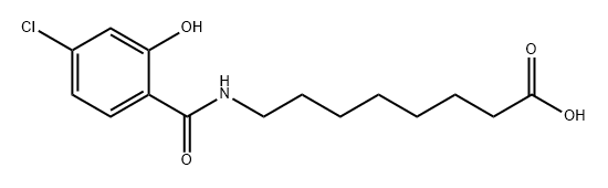 Octanoic acid, 8-[(4-chloro-2-hydroxybenzoyl)amino]- Structure