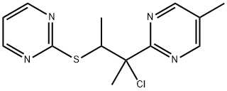 2-[1-Chloro-1-methyl-2-(2-pyrimidinylthio)propyl]-5-methylpyrimidine Structure