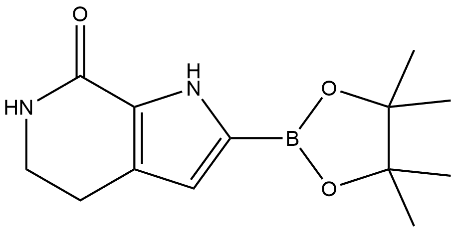 2-(4,4,5,5-Tetramethyl-1,3,2-dioxaborolan-2-yl)-1,4,5,6-tetrahydro-7H-pyrrolo[2,3-c]pyridin-7-one Structure