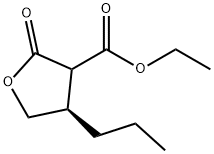 3-Furancarboxylic acid, tetrahydro-2-oxo-4-propyl-, ethyl ester, (4R)- Struktur