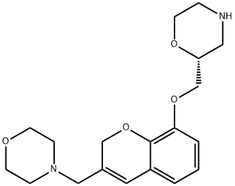 205242-61-1 Morpholine, 2-[[[3-(4-morpholinylmethyl)-2H-1-benzopyran-8-yl]oxy]methyl]-, (R)- (9CI)