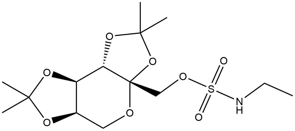 β-D-Fructopyranose, 2,3:4,5-bis-O-(1-methylethylidene)-, 1-(N-ethylsulfamate) Structure