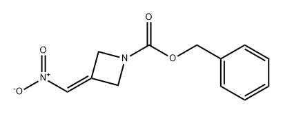 1-Azetidinecarboxylic acid, 3-(nitromethylene)-, phenylmethyl ester Struktur