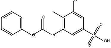 Benzenesulfonic acid, 3-chloro-4-methyl-5-[(phenoxycarbonyl)amino]- Structure