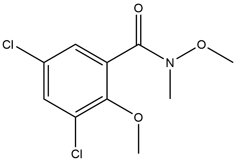 3,5-Dichloro-N,2-dimethoxy-N-methylbenzamide 结构式