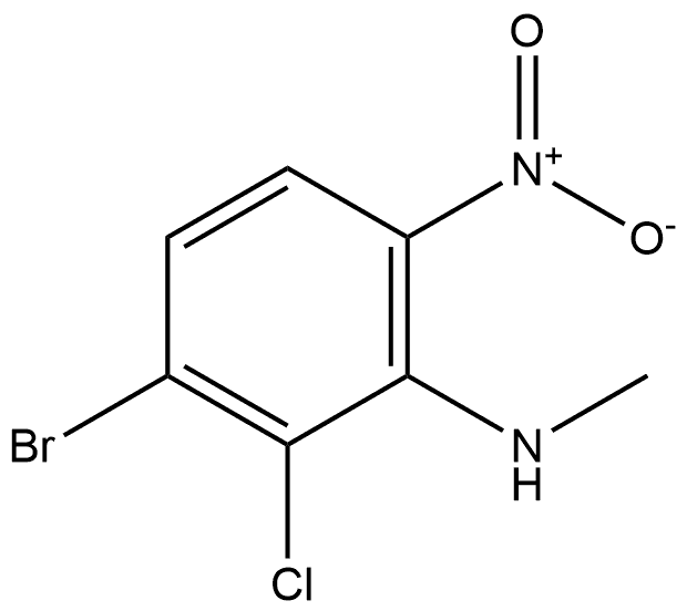 3-Bromo-2-chloro-N-methyl-6-nitrobenzenamine Struktur