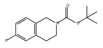 2(1H)-Isoquinolinecarboxylic acid, 6-fluoro-3,4-dihydro-, 1,1-dimethylethyl ester 结构式