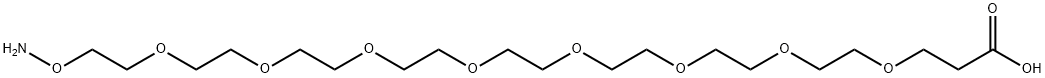 Aminooxy-PEG8-acid Structure