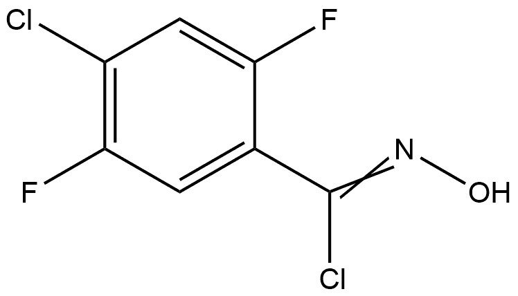 4-Chloro-2,5-difluoro-N-hydroxybenzimidoyl Chloride Struktur