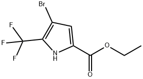 ethyl 4-bromo-5-(trifluoromethyl)-1H-pyrrole-2-carboxylate Structure