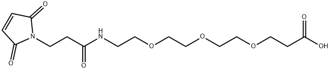 4,7,10-Trioxa-13-azahexadecanoic acid, 16-(2,5-dihydro-2,5-dioxo-1H-pyrrol-1-yl)-14-oxo- 化学構造式