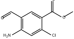 Benzoic acid, 4-amino-2-chloro-5-formyl-, methyl ester Structure